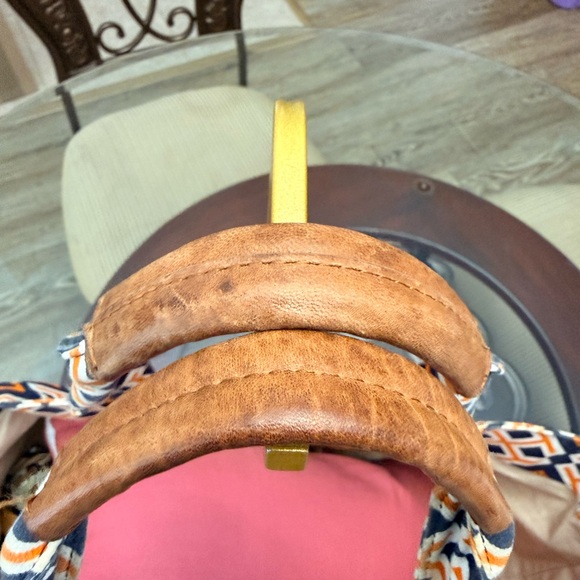 🥳 HOST PICK!!🥳  Tory Burch Diamond Pattern Tote - Brown and Blue - Picture 3 of 9